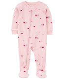 Macacão pijama bebê pezinhos corações rosa | Carter's
