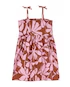 Vestido infantil floral lastex marrom |