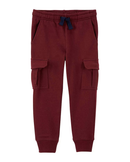 Calça de moletom infantil jogger vinho |