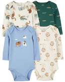 Kit body bebê 4 peças elefantes e jacaré multicor |