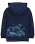 Blusa de moletom infantil com capuz carros azul |