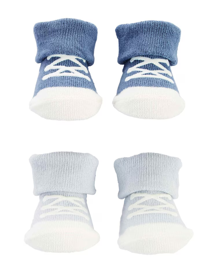 Kit meia bebê 2 pares sapatinho multicor |